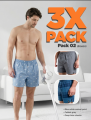 Huskies 3x Pack Loungewear Boxers for Men. 