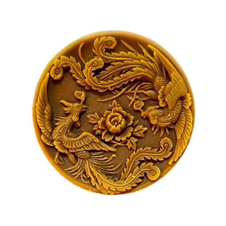 Phoenix Design Art Soap Molds Round Silicone Mold for Natural Soap Making Cake Wax Aromatherapy Gypsum Mold