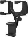 Car Phone Holder - Adjustable Rearview Mirror Mount Stand. 