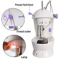 Mini Electric Sewing Machine Kit Portable Travel Household Small  SM-202A Machines LED Light Free Arm Quick Crafting Mending Stitch Stitching 2 Speed Clothes Cloth Beginner Tailors Kids Amateur Starter Tools Set. 