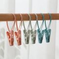 Simple Plastic Clothes Hanger Clip Set / Portable Rope Clothespins / Windproof Clothes Peg Supplies. 