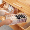 Foldable Underwear Storing Box Home Use Storage Drawer Divider Mesh Grid Organizer for Underwear/Bras/Socks. 