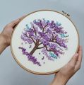 Tree Wall Hnging Embroidery Hoop Art Hand Embroidery Finished Art Customized Housewarming Gift Idea Landscape Modern Decor Wall Hanging. 