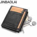【GUTTY Lifestyle Store

】Mini  Leather Men Slim s Small Male Purse Card Holder Coin Pocket Men Zipper Pocket Ladies wallet. 