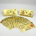 pokemon cards golden 1-12 s Pokemon CARDS Pikachu Pokeball gold banknote 10000 Yen Gold plastic Banknote for classic childhood memory CollectionParty Games Crafts. 