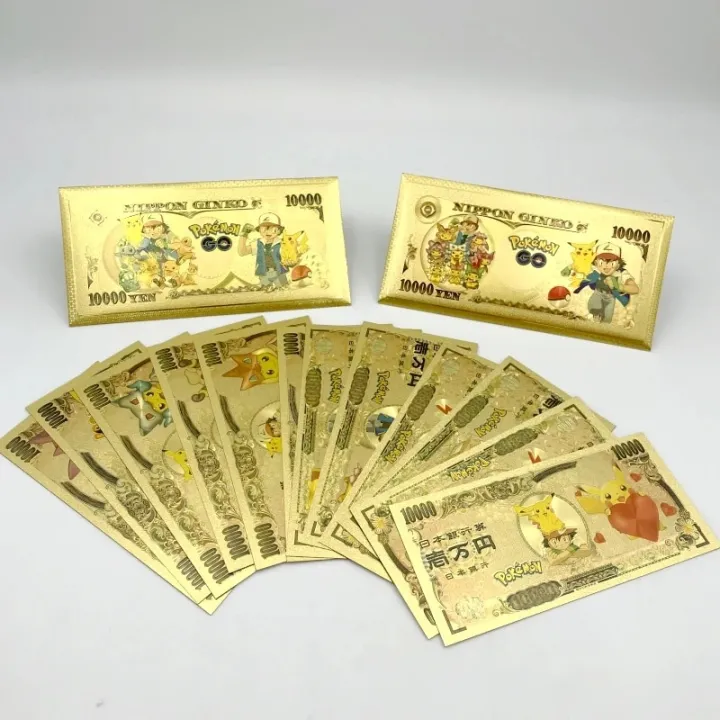 pokemon%20cards%20golden%201-12%20s%20Pokemon%20CARDS%20Pikachu%20Pokeball%20gold%20banknote%2010000%20Yen%20Gold%20plastic%20Banknote%20for%20classic%20childhood%20memory%20CollectionParty%20Games%20Crafts%20-%20Image%204