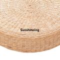 Tatami floor pillow seat 45cm yoga mat round cushion couch mat straw meditation thickening soft yoga equipment. 