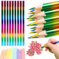 6Pcs/Set Cute 4 Color Rainbow Pencil For Student Children's Painting Graffiti Drawing Gift Art School Supplies. 