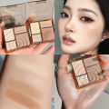3D Facial Contouring Bronzer Cosmetics Brightening Beige Matte Highlights Palette Four-color Eye Shadow Nose Powder Makeup. 