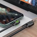 MCDODO 1.2m 1.8m Fast Charging USB Lighting Cable for iPhone with Nylon Braided Wire and 90° Elbow Design, 2.0A Max. 