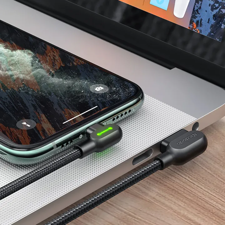 MCDODO%201.2m%201.8m%20Fast%20Charging%20USB%20Lighting%20Cable%20for%20iPhone%20with%20Nylon%20Braided%20Wire%20and%2090%C2%B0%20Elbow%20Design,%202.0A%20Max%20-%20Image%207