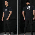 Demon Slayer Print Compression Shirts for Men Gym Workout Fitness Undershirts Short Sleeve Quick Dry Athletic Tees T-Shirt Tops. 