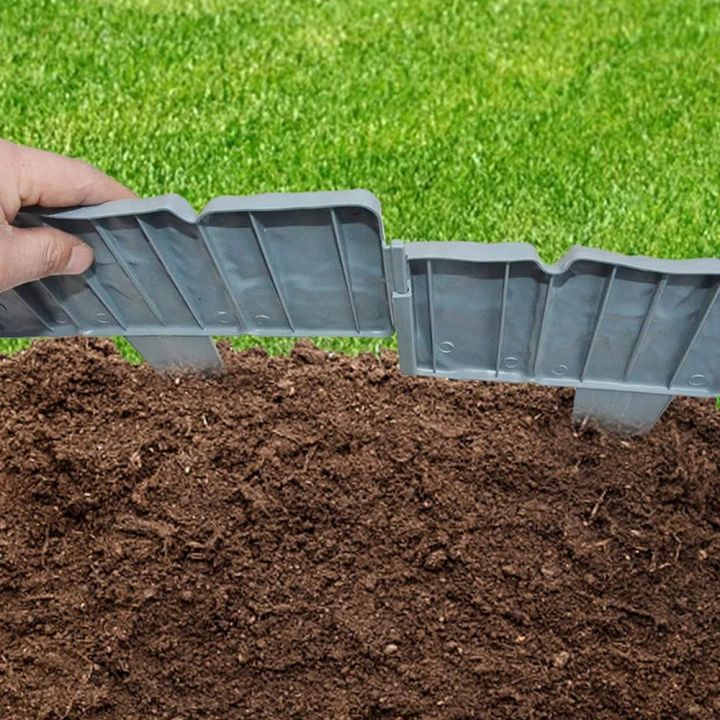 Garden%20PP%20Fence%20Edging,10Pcs%20Home%20Garden%20Border%20Edging%20Plastic%20Fence%20Stone%20DIY%20Landscape%20Fence%20Fit%20for%20Lawn%20Flow%20-%20Image%203