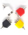 Stereo Speaker Audio Video RCA AV Connector 3.5mm 6.35mm Male Female AUX Microphone Adapter 1Pc. 