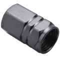 16 Pieces Tire Stem Valve Caps Wheel Valve Covers Car Dustproof Tire Cap, Hexagon Shape Titanium Gray. 