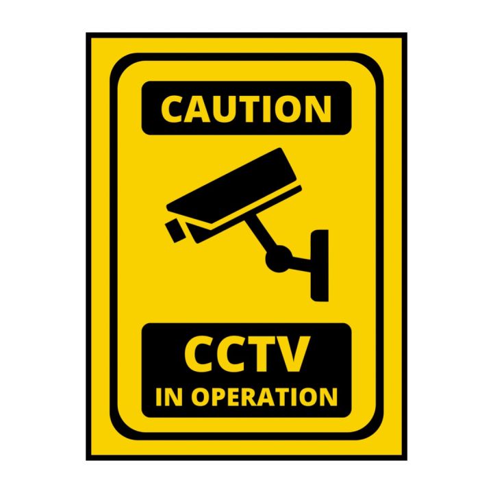 Caution Cctv In Operation Sign Board - 15cm X 21cm/ Signage Board