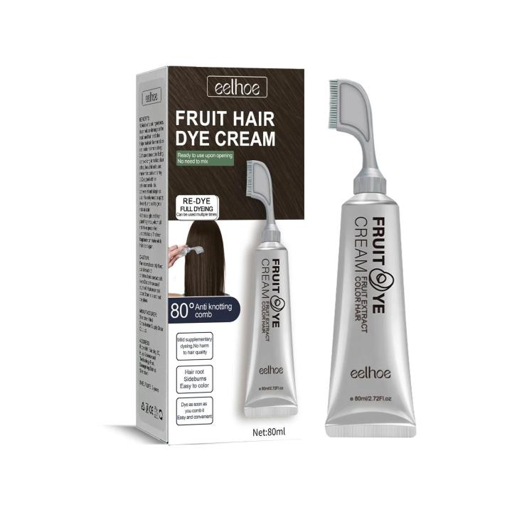 Black%20Fruit%20Dyeing%20Cream%20With%20Comb%20Natural%20Cover%20White%20Gray%20Hair%20Gentle%20Non-irritating%20Styling%20Long%20Lasting%20Hair%20Coloring%20Cream%20-%20Image%203