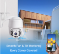 Real 3 MegaPixel WIFI Outdoor PTZ Wireless IP Camera CCTV with motion Tracking and Alarm setting. 