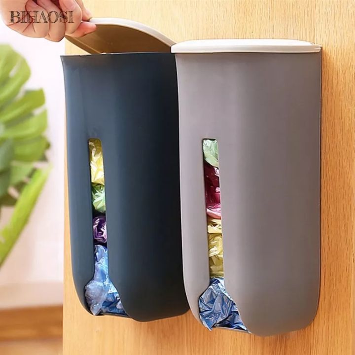 Garbage bag storage Extraction of plastic bags Wall mounted storage box ...