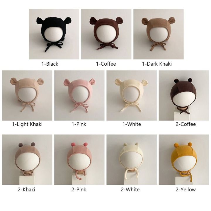 Fashion%20Cotton%20Newborn%20Cap%20Bear%20Ear%20Breathable%20Baby%20Ear%20Protection%20Cap%20Infant%20Strappy%20Hat%20Spring%20Autumn%20-%20Image%204