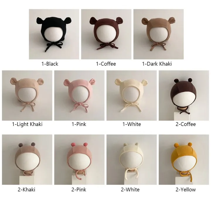 Fashion%20Cotton%20Newborn%20Cap%20Bear%20Ear%20Breathable%20Baby%20Ear%20Protection%20Cap%20Infant%20Strappy%20Hat%20Spring%20Autumn%20-%20Image%204