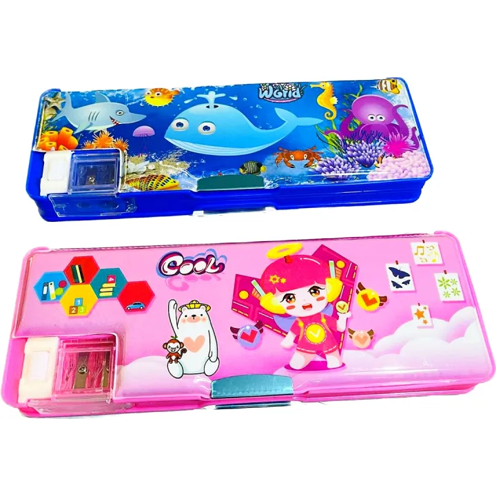 Kids%20pencil%20box%20case%20Magnetic%20Lock%20Pencil%20Box%20with%20Sharpener%20For%20Girls%20&%20Boys%20Pencil%20Case%20stationary%20-%20Image%202