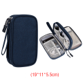 Data Cable Storage Bags Portable Earphone Organizer Digital Gadget Carry Case Double Layer Digital USB Hard Disk Protection Bag. 