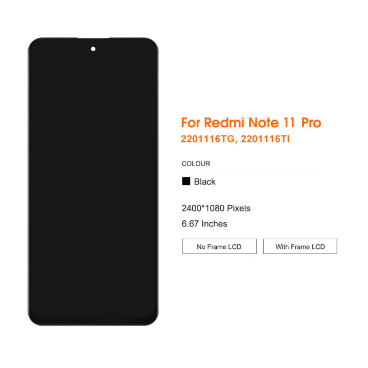 LCD%20No%20Frame%20For%20Xiaomi%20Redmi%20Note%2011%20Pro%20Display%20Touch%20Screen%20Digitizer%20Assembly%20Replacement%20Parts%20-%20Image%206