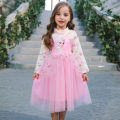 Long Sleeve Elsa Dress Princess Costume Girls Party Dress Cosplay Costume Christmas Performance Dress. 