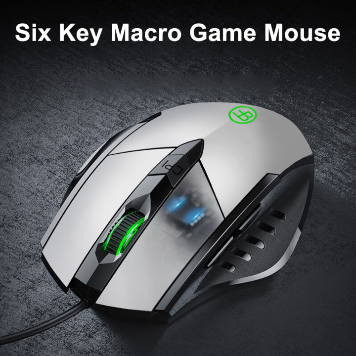 Wired Gaming Mouse 7200DPI Corded Computer Mouse with 6-Button ...