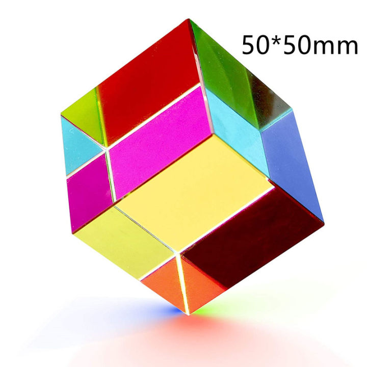 【EleganceEssence】1pcs Prism Cube 30 40 50 60 mm Hexahedral Crystal Cmy ...