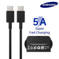 Samsung Cable Type C PD Cable USB C To USB C 25w Super Fast Charging 5A Type C To Type C USB 3.0 25W. 