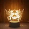 Valentine's Day Table Lamp Four Heart Bedside Lamp Romantic Color USB Touch Switch LED Acrylic 3D Night Light Creative table lamp Acrylic Night Light USB baby bedroom desk birthday gift. 