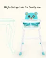3-in-1 Convertible Baby High Chair Booster Toddler Stool Removable Tray Adjustable Legs Little Wawe. 