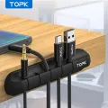 Cable Organizer Silicone USB Cable Winder Desktop Tidy Management Clips Cable Holder. 