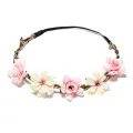 Cloth Floral crown headband Trendy Bridal Paper Flower headband New Years Girls' crown Fashion headband for Festival Wedding Photo shoot Costume party Casual wear. 
