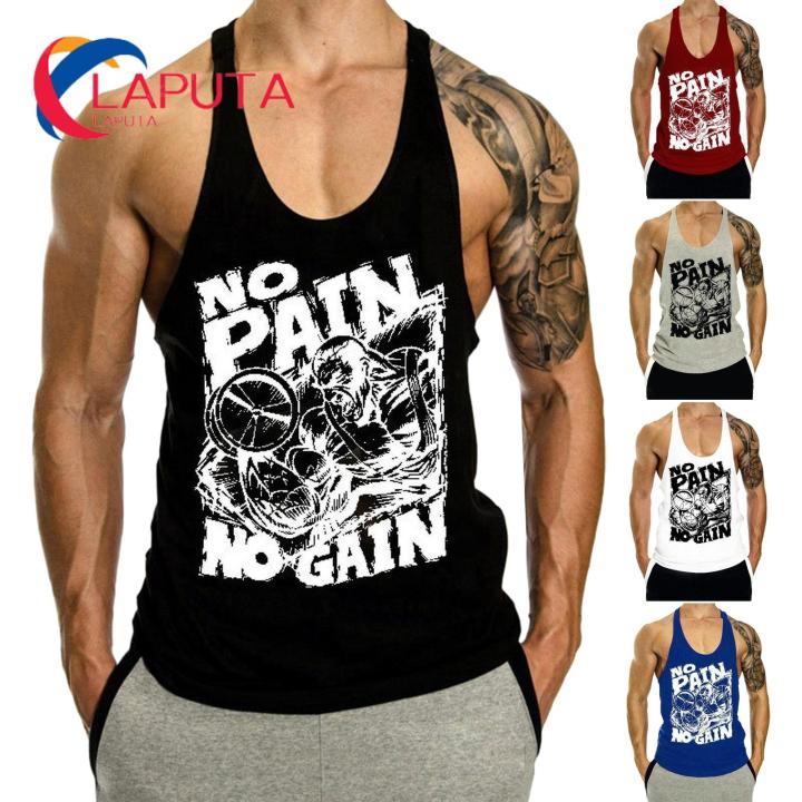 Running Vest Men's Summer Sleeveless Tank Top with Hip Hop Letter Print Soft Stretchy Gym Vest for Casual Fitness Sweat Absorption U Neck Summer Training Top