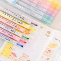 Twin pen highlighter set of 6 (Double Side Highlighter Pen). 