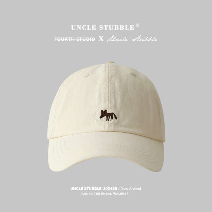 Korean%20Style%20Little%20Fox%20Embroidered%20Baseball%20Cap%20Women%20Spring%20Summer%20Versatile%20Wide%20Brim%20High-Quality%20Pure%20Cotton%20Soft%20Top%20Hat%20for%20Men%20-%20Image%206