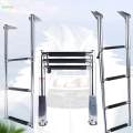 Telescoping Pontoon Boat Ladder Assist Boarding Ladder for Yacht Dinghy. 