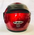 U.P.Co Deluxe  Red Shine  Motor Bike Helmet SLS Certified. 