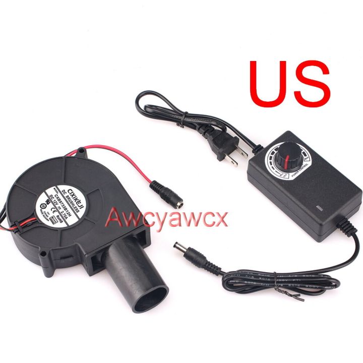 【ZOSR】READY STOCK Portable Blower kalan BBQ Fan kalan 9733 AC DC 12V 2.7A 7000R/Min Air Turbo With Variable Speed Controller