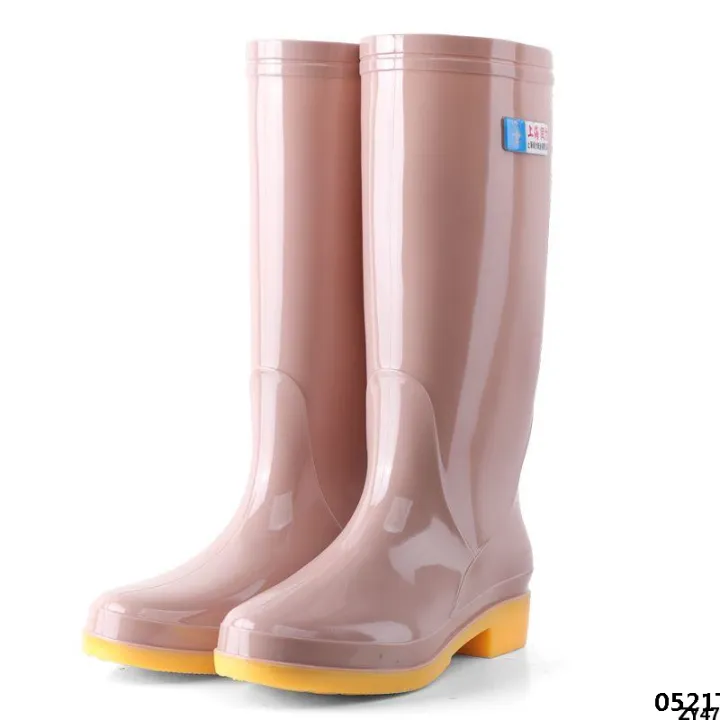 Shoes%20non-slip%20high-top%20mid-calf%20rain%20tendon%20rain%20boots%20spring%20and%20autumn%20warm%20rain%20boots%20rain%20sole%20rubber%20shoes%20waterproof%20women's%20winter%20fleece%20lining%20-%20Image%204