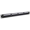 24-Port CAT6 Patch Panel Rackmount LAN Ethernet Metal Stamping Network Cable HGP. 