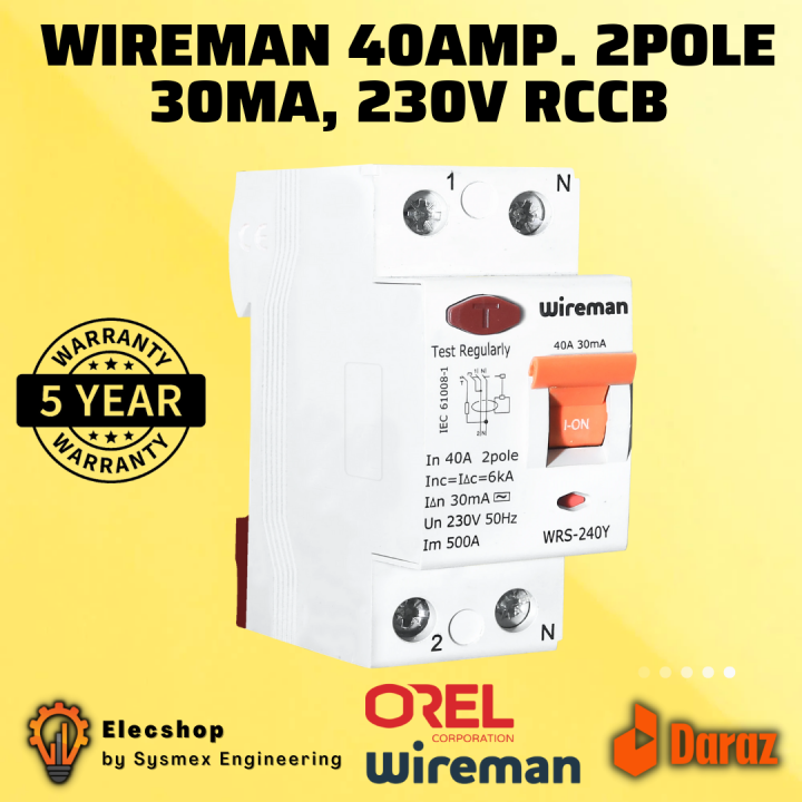 Trip%20switch%20Trip%20Switch%20RCCB%202%20Pole,%2030mA,%206kA,%2040A,%20Orange%20Wireman%20%7C%205%20Years%20Warranty%20-%20Image%202