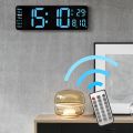 wall clock Digital Wall Clock Large Alarm Clock Remote Control Date Week Temperature Clock Dual Alarms LED Display Clock Living Room Dec. 