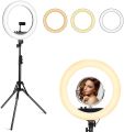 10 Inch Selfie Ring Light, LED Ring Light with Tripod Mount and Phone Holder, Desktop Circle Light for YouTube Video, TikTok, Live Stream, Makeup - Beauty Ring Light for iPhone and android cell phone. 