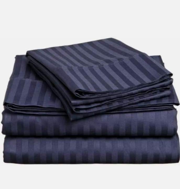 World%20Style%20Egyptian%20Cotton%20Striped%20Bedsheets%20/%20King%20Size%20-%20Image%202