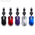 Lovely Mini Wired Mouse Retractable USB Cable Ergonomic Office Computer PC Laptop Gaming Mice. 