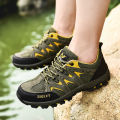 Outdoor Couple Athletic Hiking Shoes Men's Trekking Shoes Non-slip Climbing Boots Breathable Uni Casual Shoes Plus Size 36-46. 